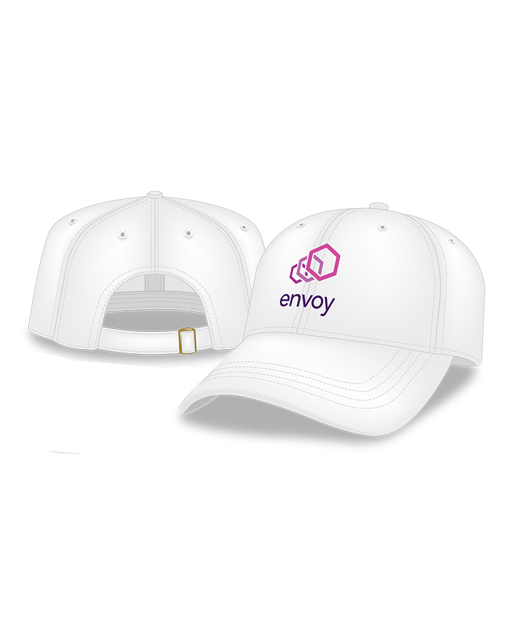 Relaxed Golf Cap Envoy Logo White