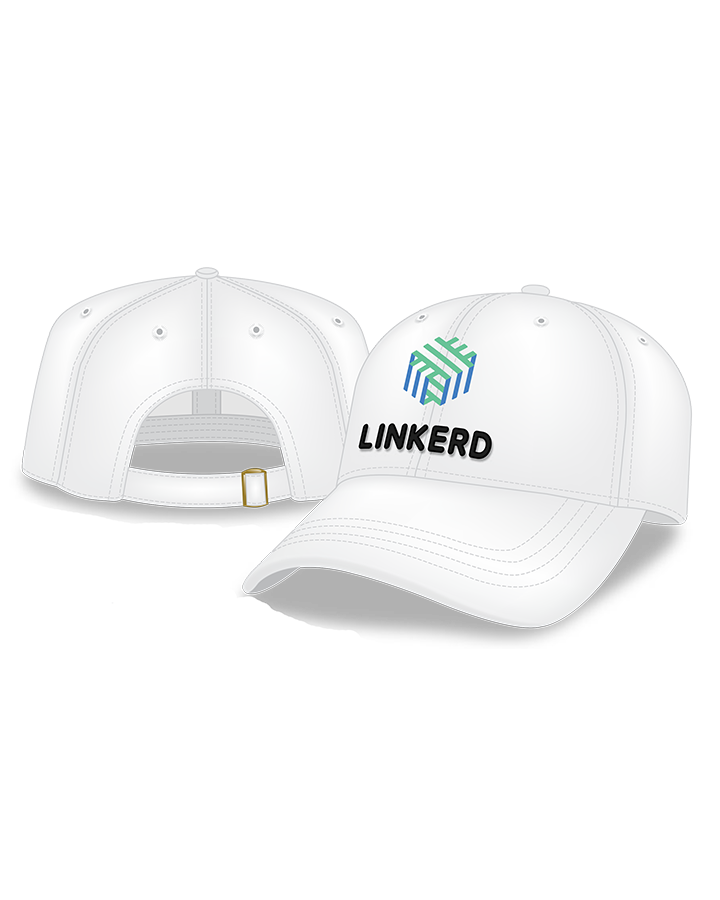 Relaxed Golf Cap Linkerd Logo White