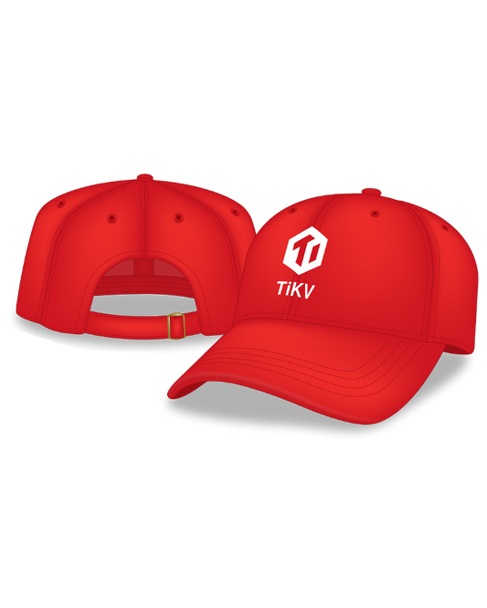 Relaxed Golf Cap Tikv logo Red