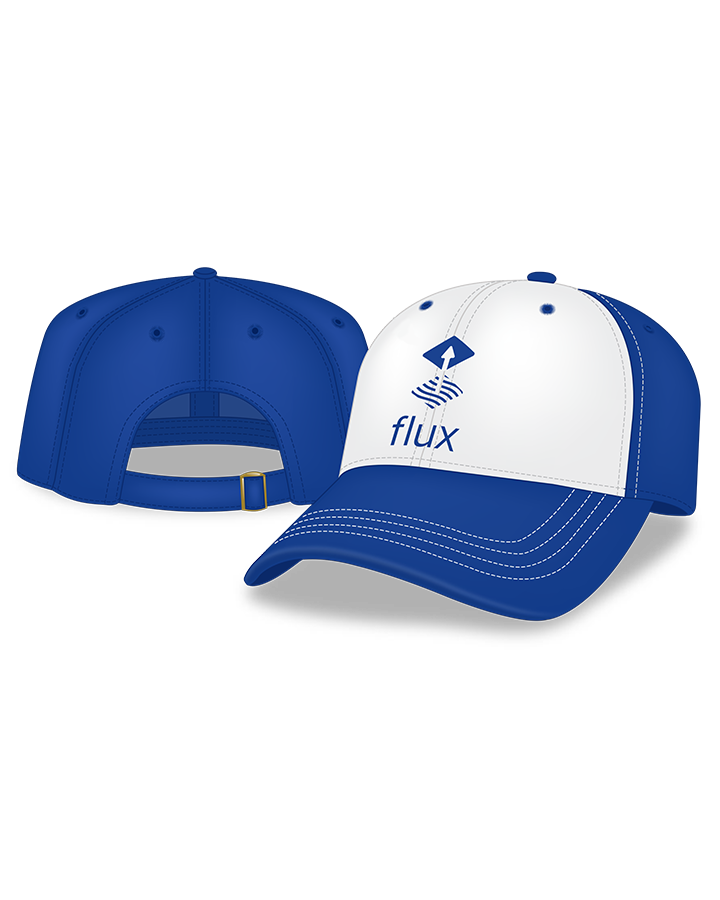 Relaxed Golf Cap Flux logo White/Royal