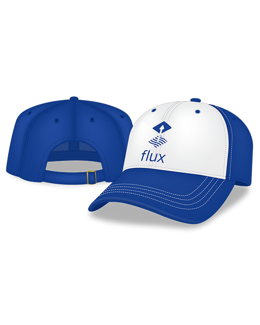 Relaxed Golf Cap Flux logo White/Royal
