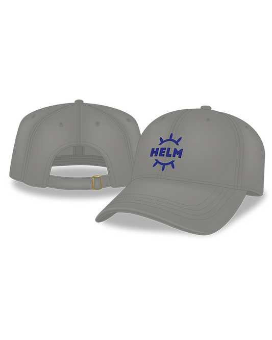 Relaxed Golf Cap Helm Logo- Gray
