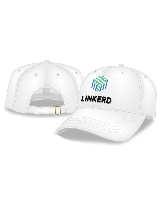 Relaxed Golf Cap Linkerd Logo White