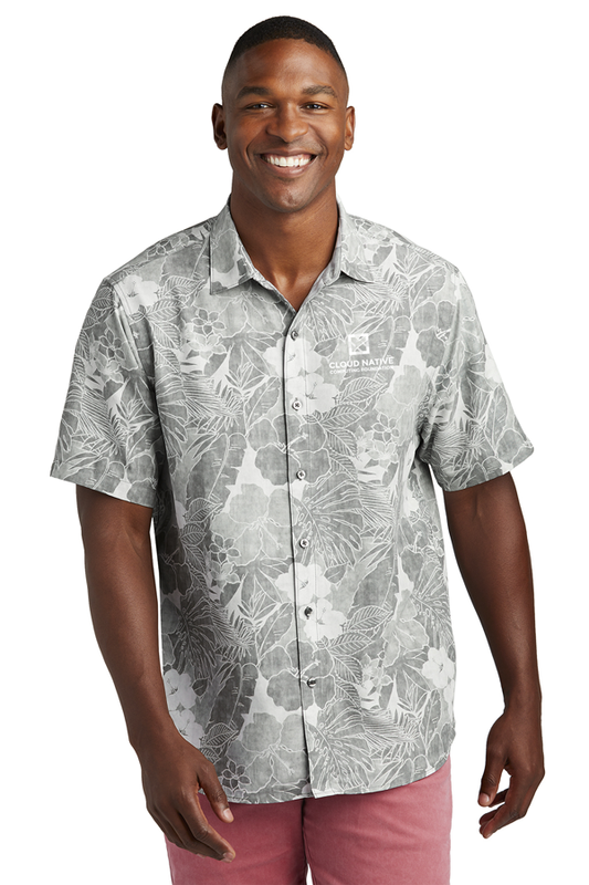 CNCF | Straight-Cut Tommy Bahama Coconut Point Playa Flora Short-Sleeve Shirt