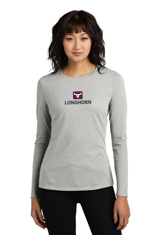 Longhorn Full-Color| District Perfect Blend Long-Sleeve Tee