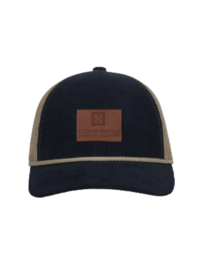 Corduroy Mesh Back w/ Cord Cap - Navy-Khaki