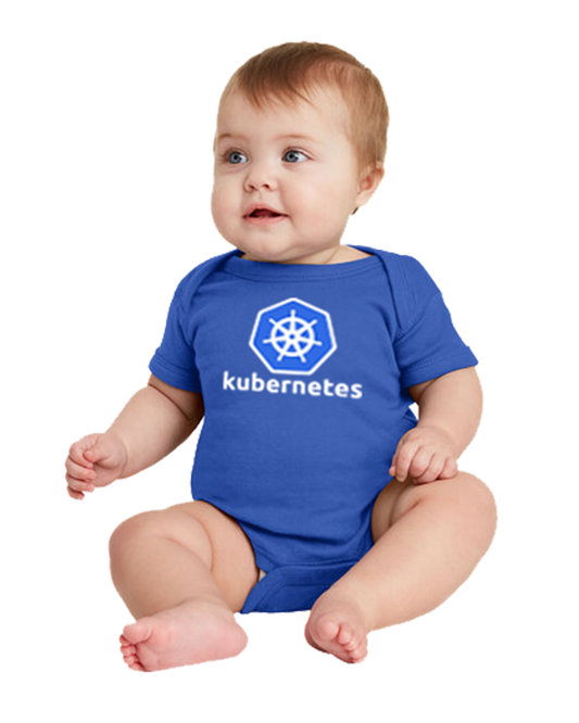 Kubernetes Full-Color | Rabbit Skins™ Infant Short Sleeve Baby Rib Bodysuit